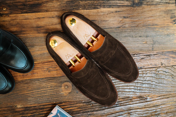 Santa Ana - Dark Brown Suede Loafer