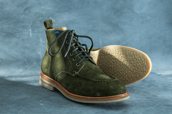 Guano - Olive Suede Moc Toe Boot