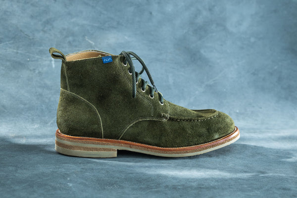 Guano - Olive Suede Moc Toe Boot