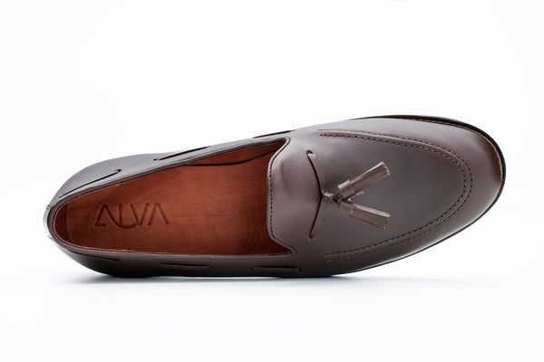 Borla - Brown Leather Tassel Loafer