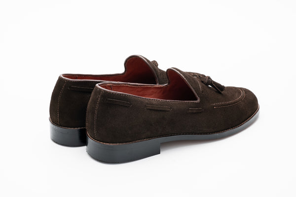 Borla - Brown Suede Tassel Loafer