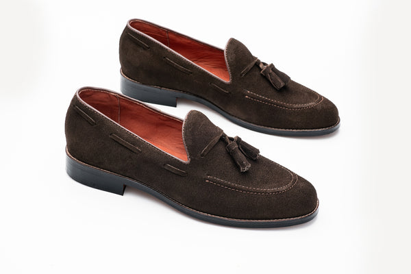 Borla - Brown Suede Tassel Loafer