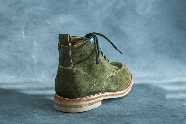 Guano - Olive Suede Moc Toe Boot