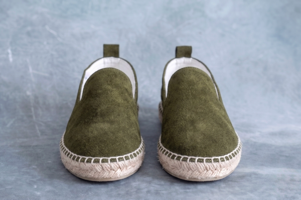 Alpargata - Olive Suede Slip-On