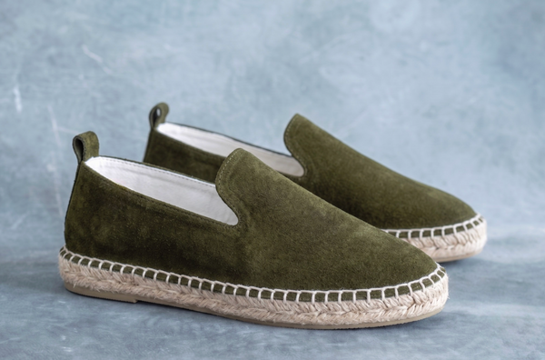 Alpargata - Olive Suede Slip-On