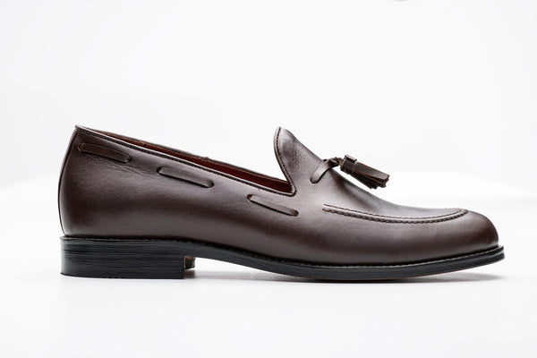 Borla - Brown Leather Tassel Loafer