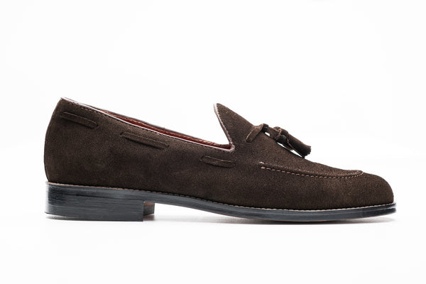 Borla - Brown Suede Tassel Loafer