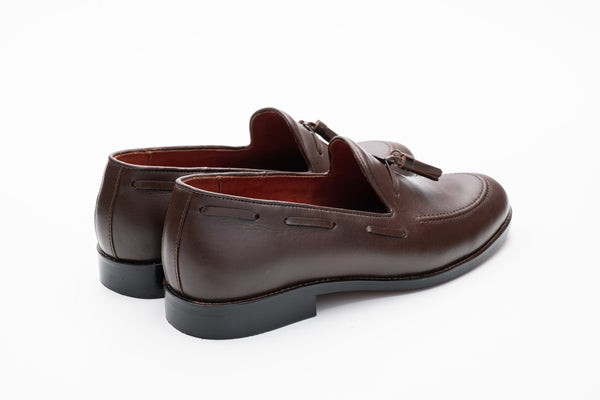 Borla - Brown Leather Tassel Loafer